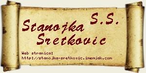 Stanojka Sretković vizit kartica